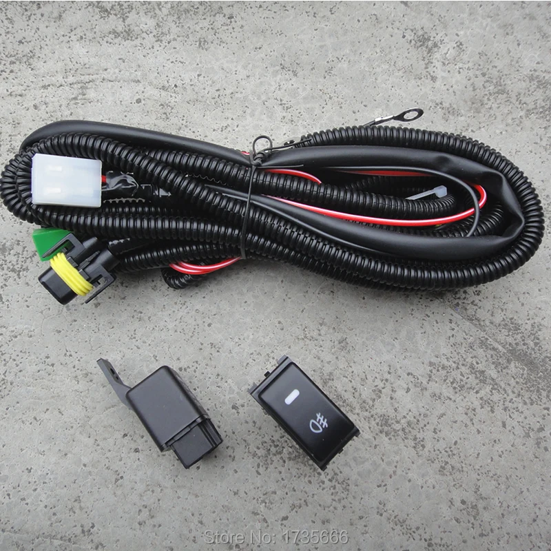 Fog Light Wiring Harness Socket Wire LED indicators Switch & Relay H11 For Ford Ranger For Suzuki Swift For Nissan Murano