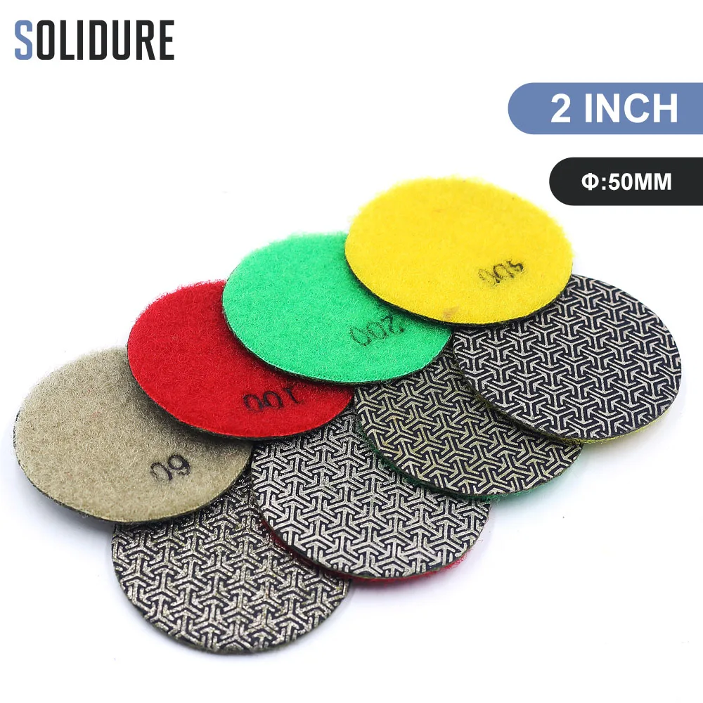 

2 inch electroplated diamond wheel polishing pad 4pcs/set fast removal tile glass concrete stone sanding disk metal polishing