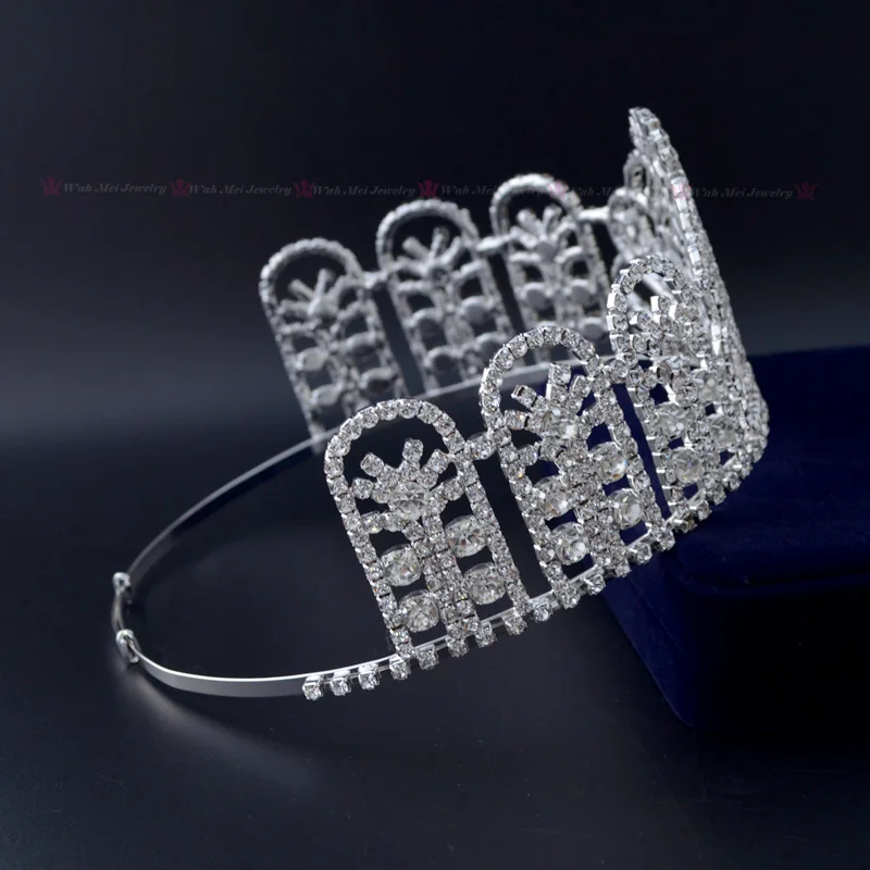 Imagem -05 - Tiaras de Casamento para Noiva Acessório de Joia Ajustável com Strass para Desfile Miss Adolescente Mo231 de Alta Qualidade