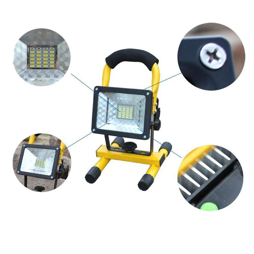 1set 30W 24 LED Rechargeable Battery Waterproof IP65 Emergency Floodlight Lamp