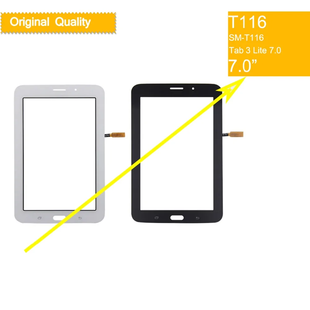 10Pcs/Lot For Samsung Galaxy Tab 3 Lite 7.0 T116 Touch Screen Digitizer Front Glass Panel Sensor Touchscreen