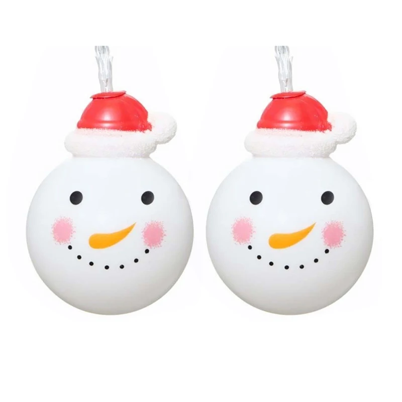Newest 10-LED Snowman Fairy String Light Bulb Battery Xmas Tree Party Wedding Decor