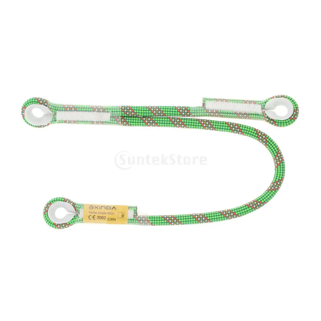 22kN Prusik Cord Loop for Climbing Tree Arborist Rescue Mountaineering Equipment Y / V Type Lanyard Optional