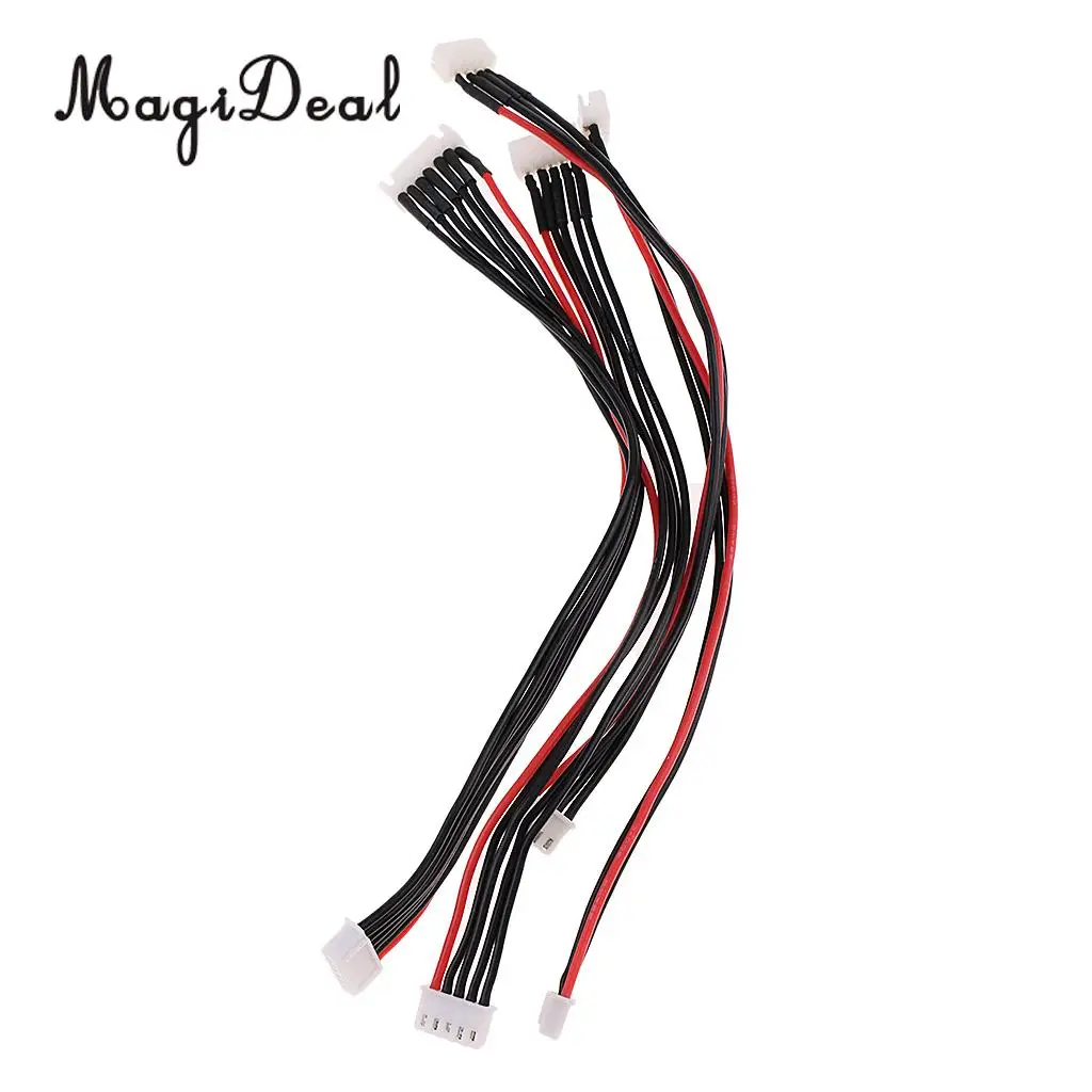 MagiDeal 4 Cái/lốc 2S 3S 4S 6S 20Cm Lipo Cân Bằng Dây Nối Dài Lipo Adapter Sạc dây Cáp Dẫn Dây RC Pin Sạc