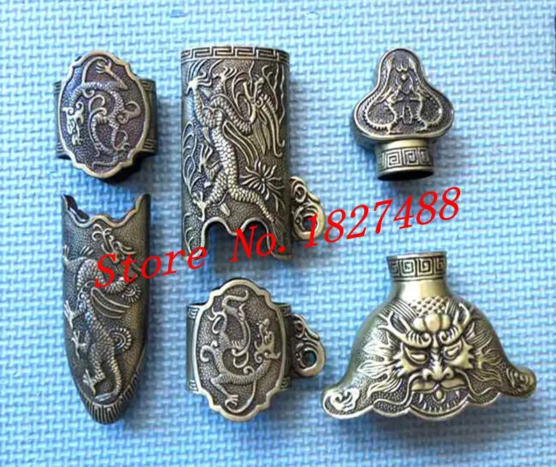 4 Style High Quality Kirsite Chinese TaiChi/WuShu Jian Sword Fitting Tai Ji Sword DIY Parts Set