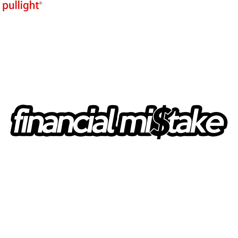 Interesting financial mistake letter design, car window bumper, motorcycle helmet decoration, vinyl car sticker