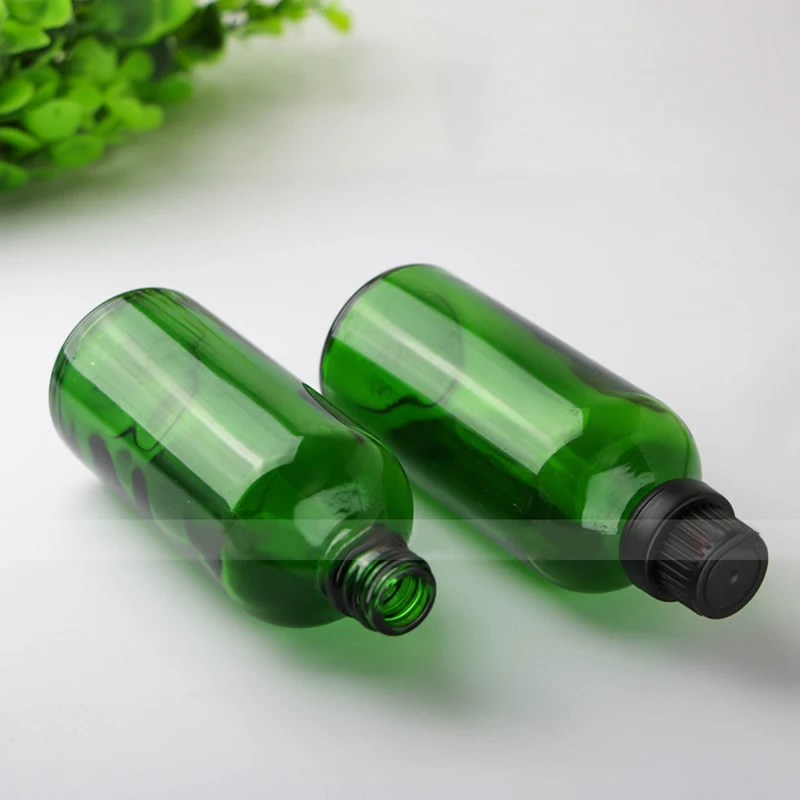 Green Glass Bottles With Dropper 100ml Essential oil Aromatherapy Cosmetic Containers Glass Bottle 100 ml In Stock