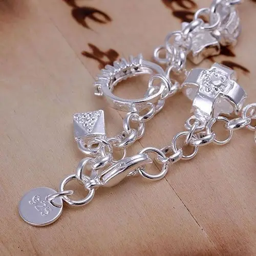 Dropshipping Gelang Bangle elegan grosir cantik untuk wanita kualitas tinggi mode perhiasan 13 gelang liontin SLH144