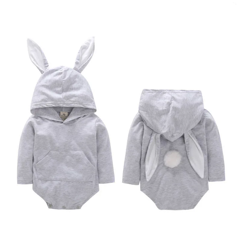 

2019 New Hot Sale Cotton Spring Autumn Baby Rompers Nourrisson Filles Mignon Tenues Lapin Oreille Baby Outfits Clothes 0-24M