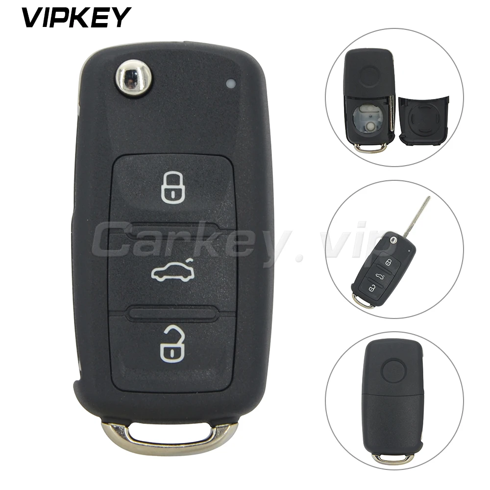 Remotekey 5K0837202AD For VW FOR VOLKSWAGEN PASSAT GOLF POLO SMART REMOTE KEY FOB Shell Case Cover 3 BUTTON HU66