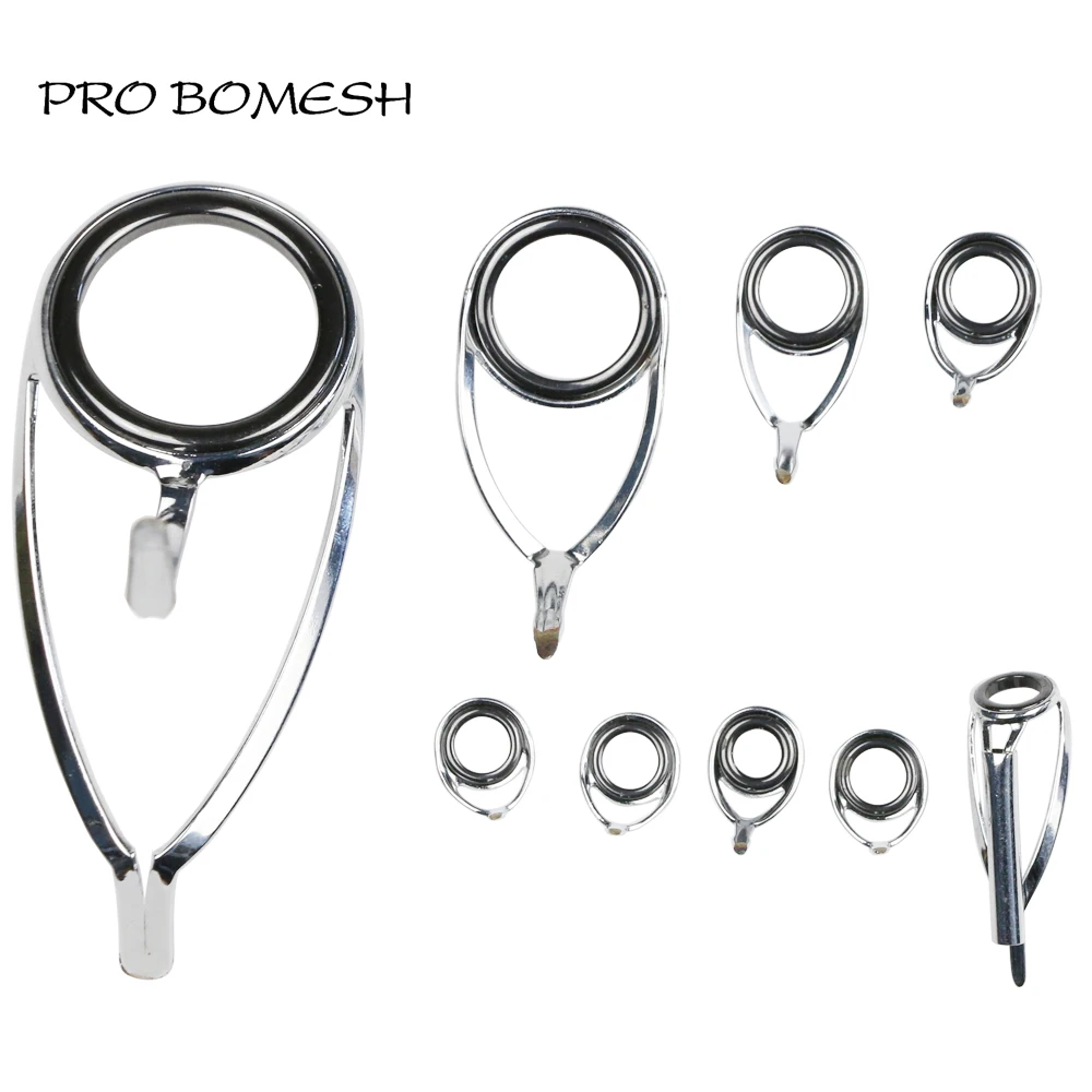 

Pro Bomesh KW Surf Rod Carp Rod Jigging Rod Guide Set SIC Ring DIY Fishing Rod Component Repair Kit