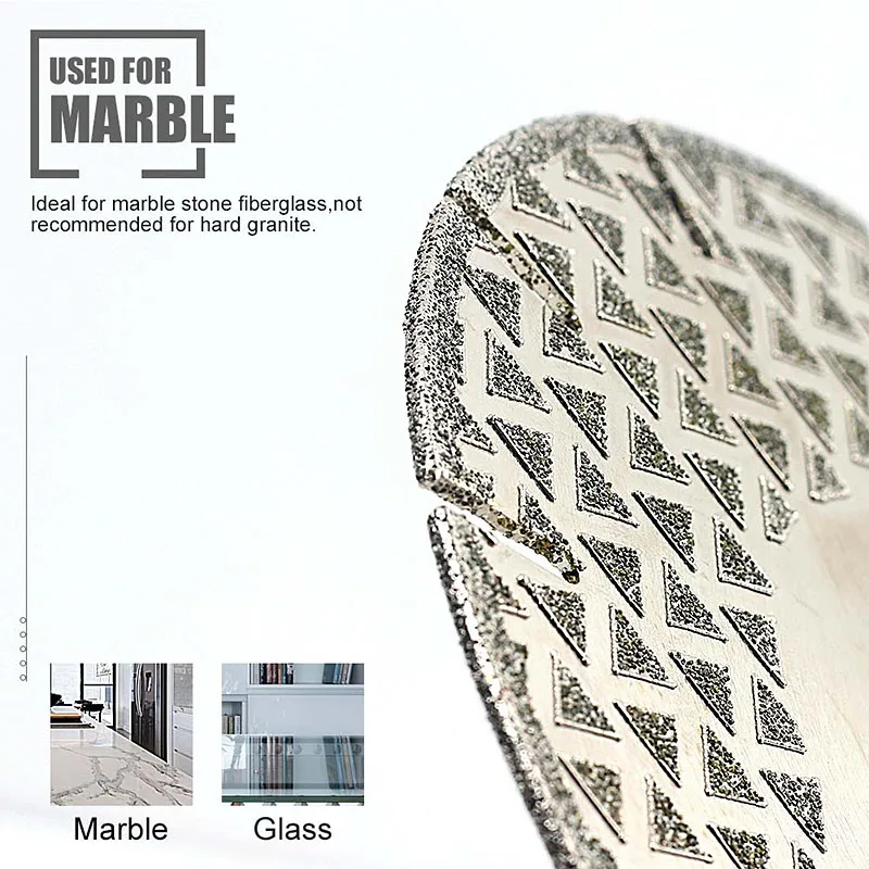 Lâmina de serra galvanizada, 4.5 polegadas, 115mm, com mandril, pedra de corte em mármore