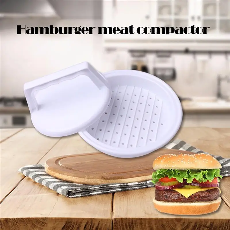 Round Shape Hamburger Press Food-Grade Plastic Hamburger Meat Beef Grill Burger Press Patty Maker Mold Mould Kitchen Tool