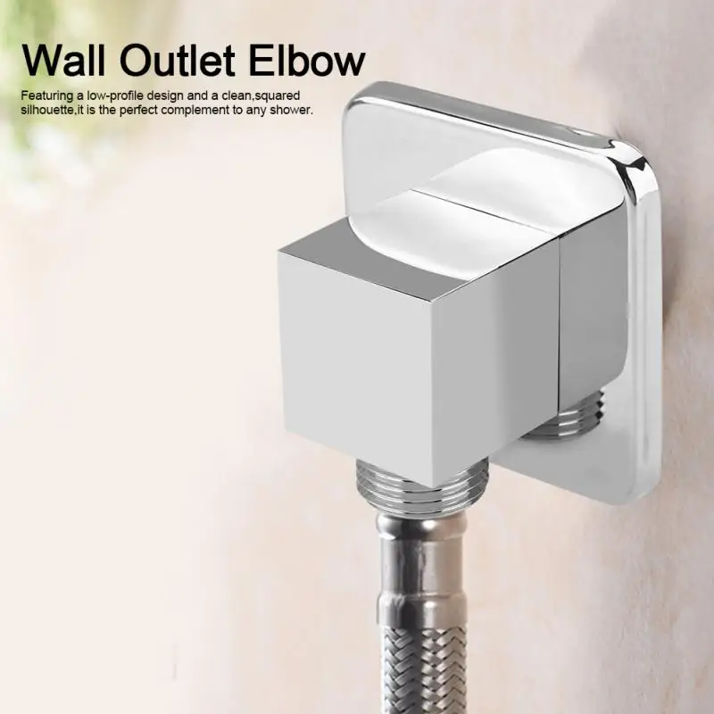 Solide Messing Finish Platz Hand Dusche Outlet Elbow Winkel Ventil G1/2 Wand Montiert Dusche Outlet Elbow