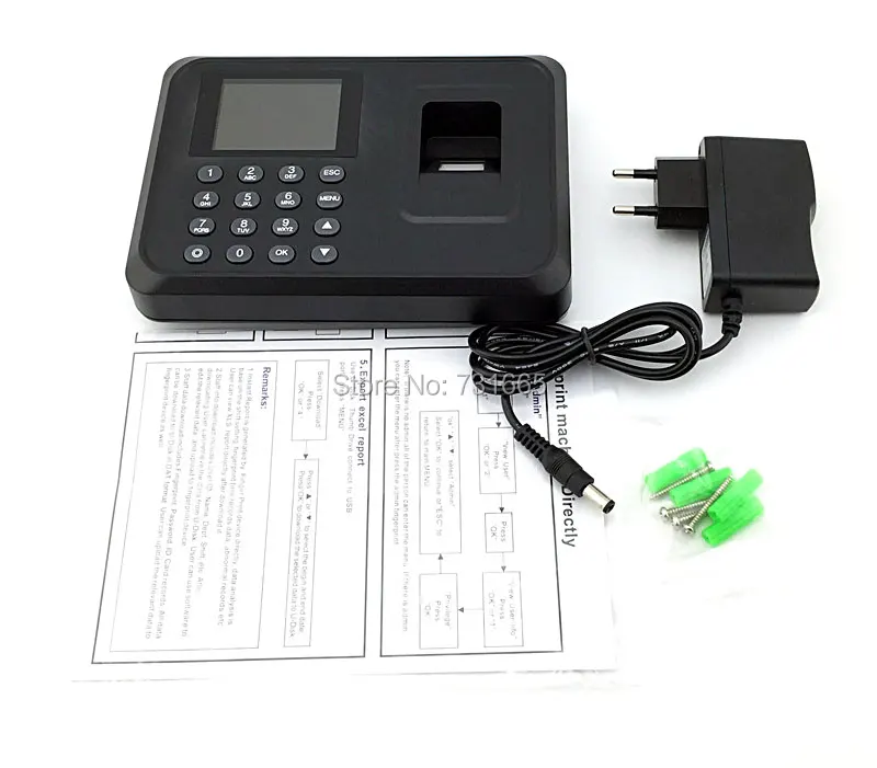 Biometrische Vingerafdruk Aanwezigheid Machine Usb Vinger Scanner Tijd Card Locker Gratis Software Wachtwoord Voor Security System 2.4 Inch