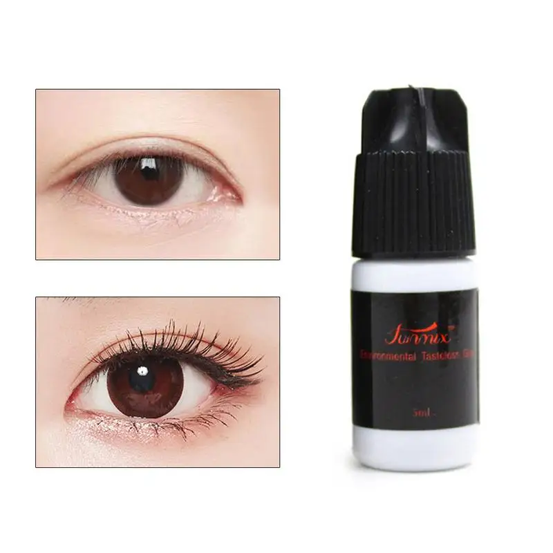 Colle à séchage rapide pour faux cils, sans odeur, sans irritation, maquillage durable, imperméable, extension de cils, adhésif noir, collant de bain