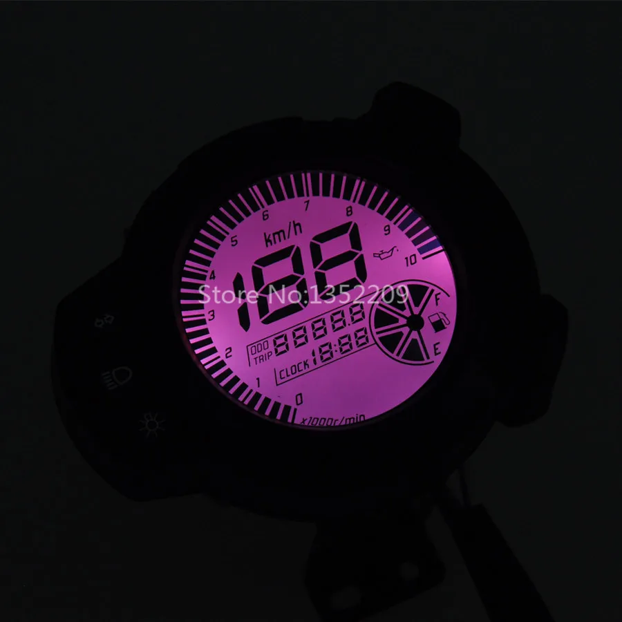 7 Colors Motorcycle Digital Instrumentation Odometer Speedometer Tachometer Gauge For Yamaha RXM BWS 125