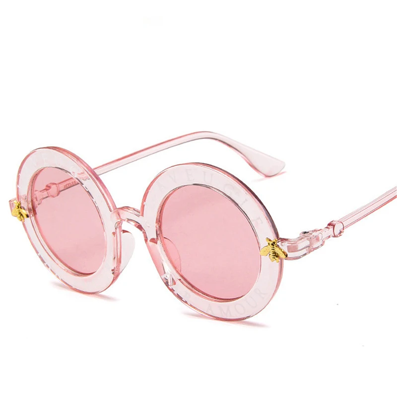 Fashion Trend Vintage Round Sunglasses Women Men Small Bee Ladies Sun glasses Eye glasses Party Eyewear Shades Personality UV400
