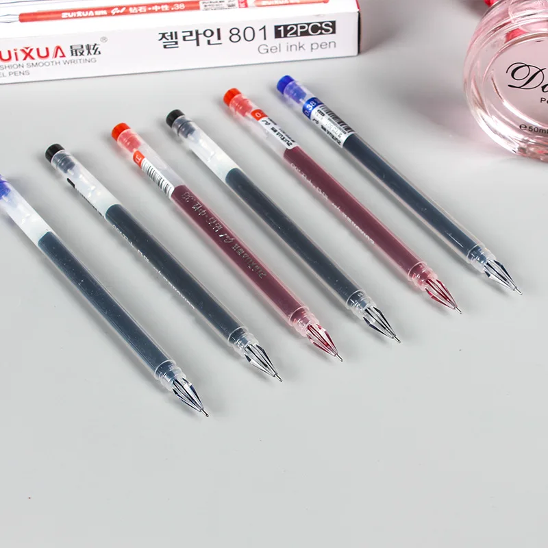 1 pcs Large Capacity Diamond Head Gel Pen Business Office Pen Students kao shi bi Learning Stationery Wholesale