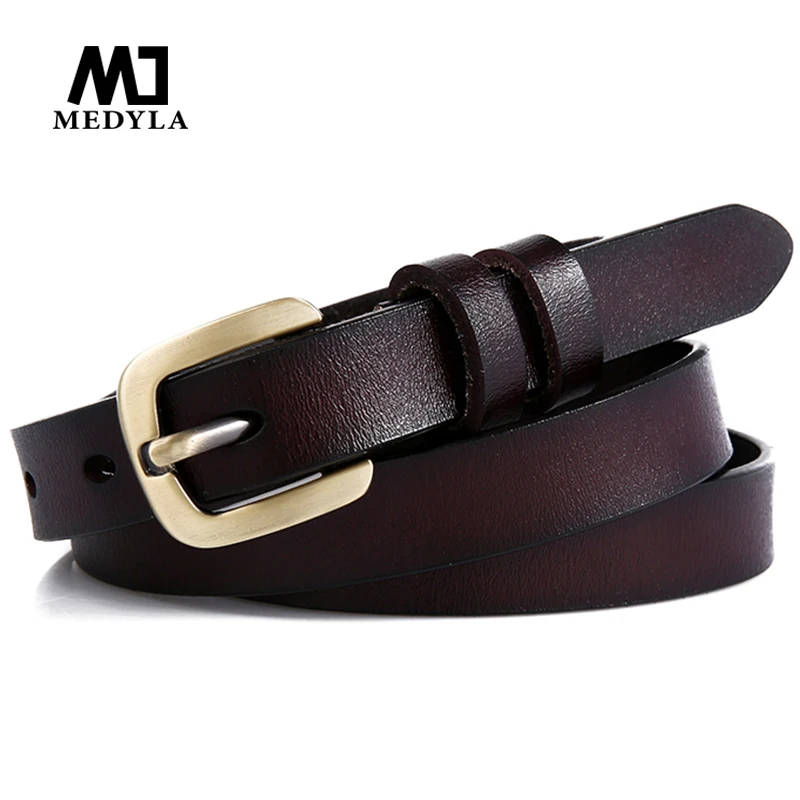 

Женский ремень MEDYLA из натуральной кожи с металлической пряжкой, ширина 1,8 см