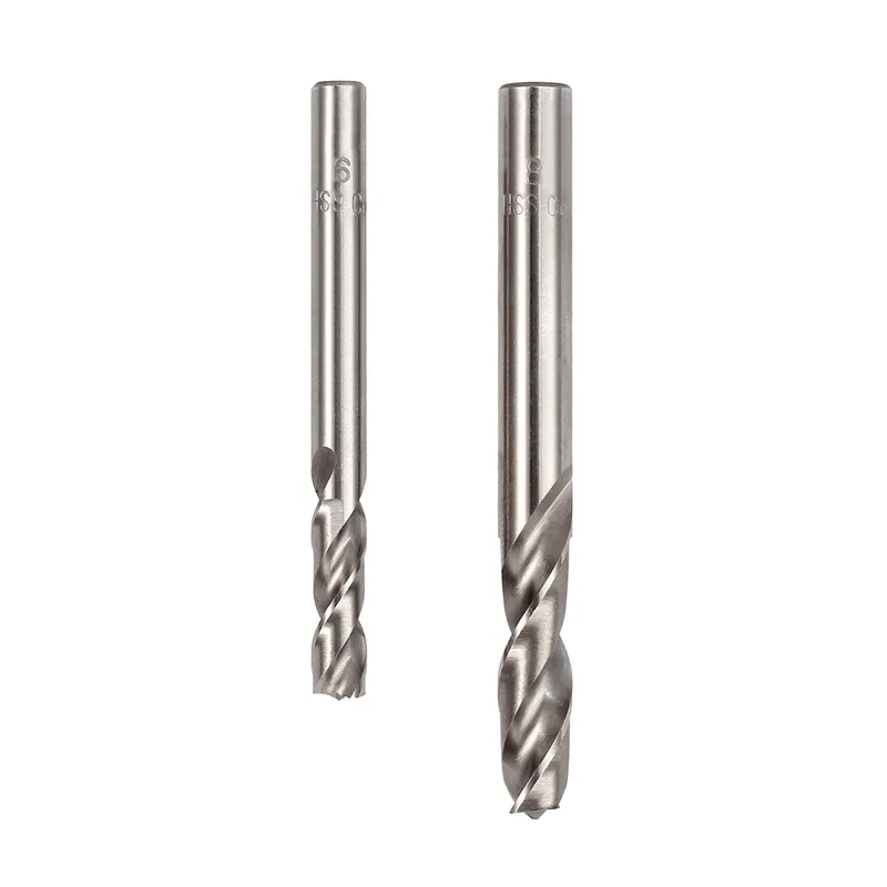 GARLLEN 6/8Mm HSS CO โคบอลต์ Spot Weld Drill ไฟฟ้าเจาะรูโลหะร่องเจาะเจาะบิตชุดเครื่องมือสำหรับงานไม้