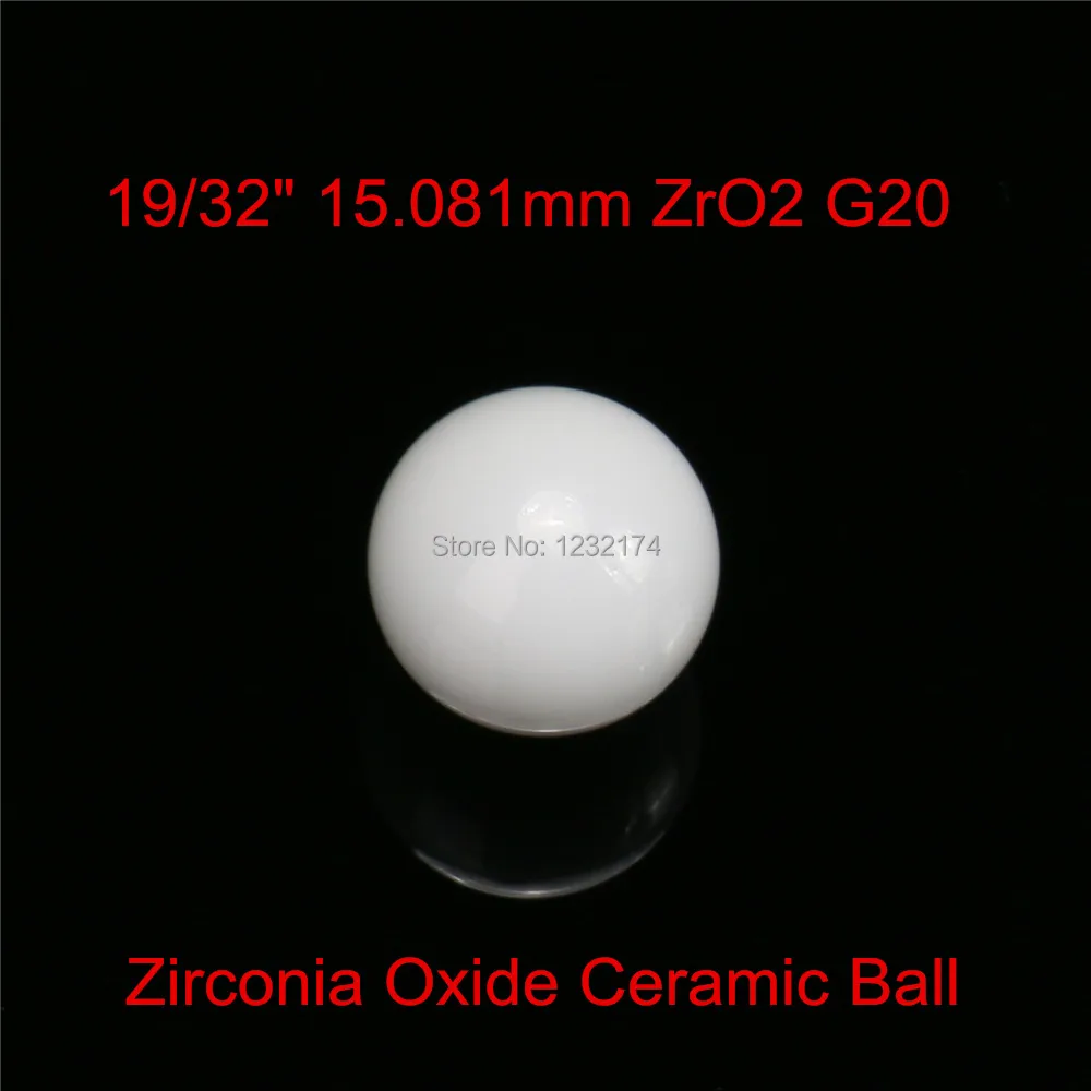 

19/32"15.081mm ZrO2 Zirconia Oxide Ceramic Ball G20 5pcs for valve ball,bearing, homogenizer,sprayer,pump 15.081mm ceramic ball