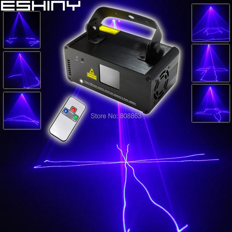 ESHINY 450mW Blue Laser Stage Lighting Scanner Beam DMX512 Effect Light Dance DJ Bar Disco Shop Party Xmas Show Remote B114D3