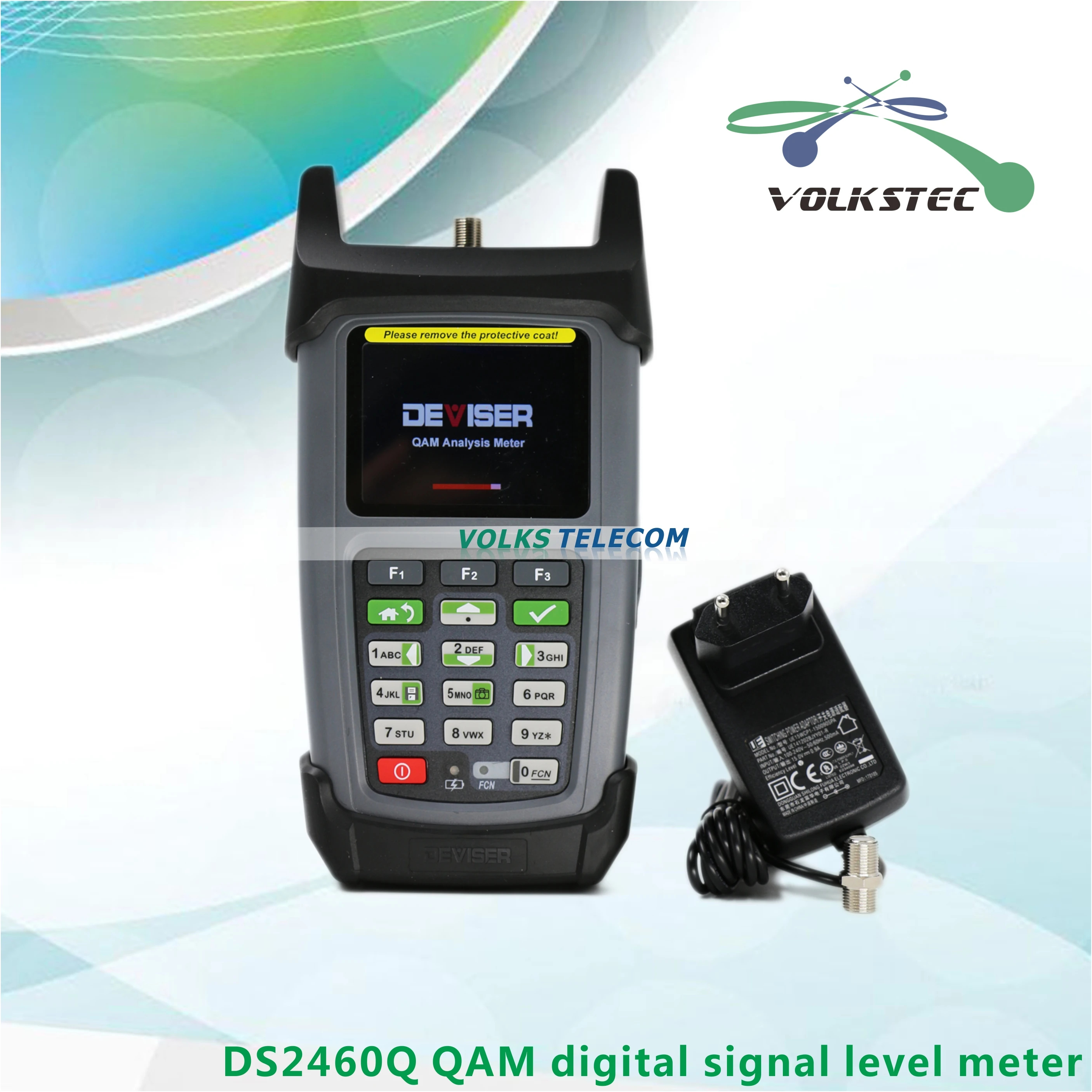 

1.2GHz Frequency Range Deviser Digital QAM Signal Level Meter 5-1052MHz