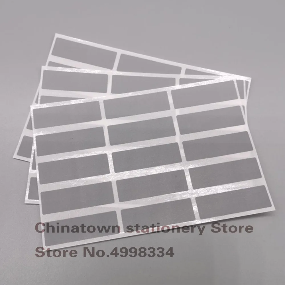 150pcs 15MM*48MM gray scratch off Sticker labels DIY adhesive SCRATCH OFF DIY Password sticker