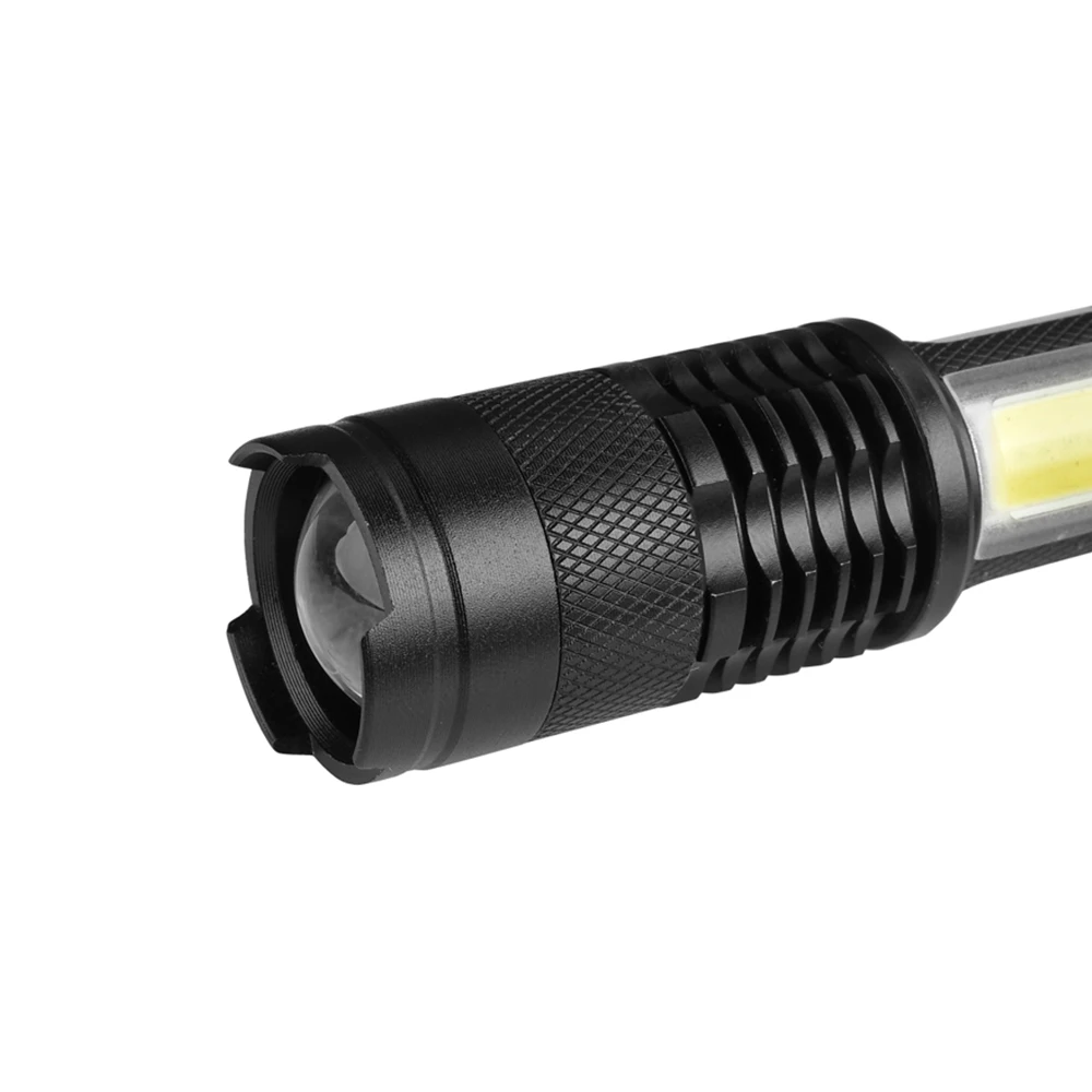 Q5 COB LED Flashlight 3800Lumens Ultra Bright Zoomable Mini Flashlight Torch Focus Light for Camping Cycling Lighting