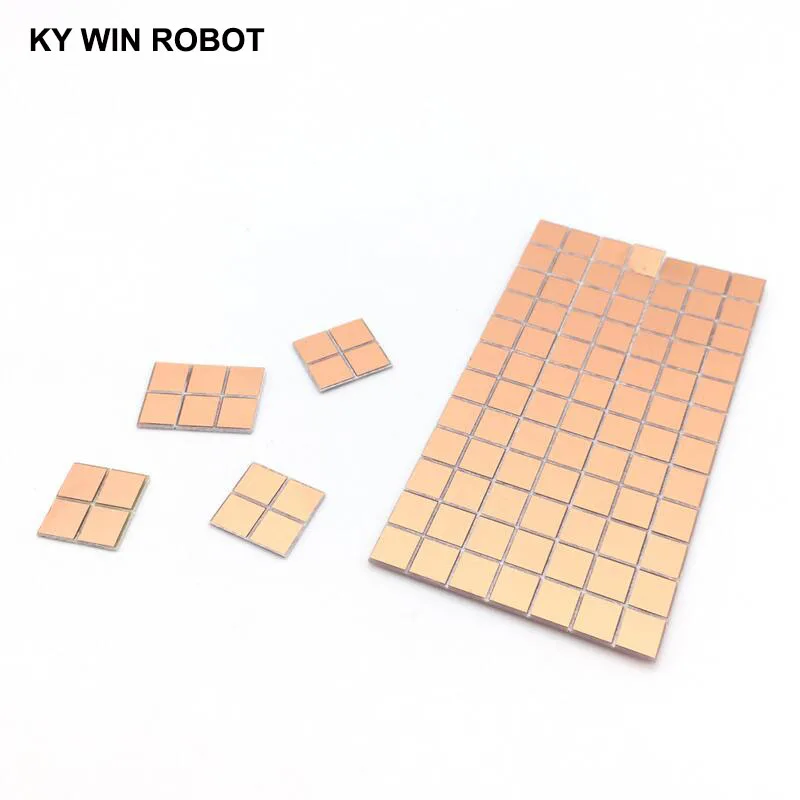 100pcs FR4 PCB 6.5*7mm Double Side Copper Clad plate DIY PCB Kit Laminate Circuit Board 0.65x0.7cm 6.5x7x1.0mm