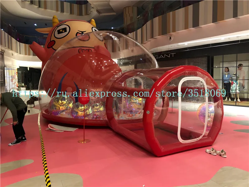 Sell 5 meters with corridor aerated transparent bubble house, for leisure accommodation and moon viewing