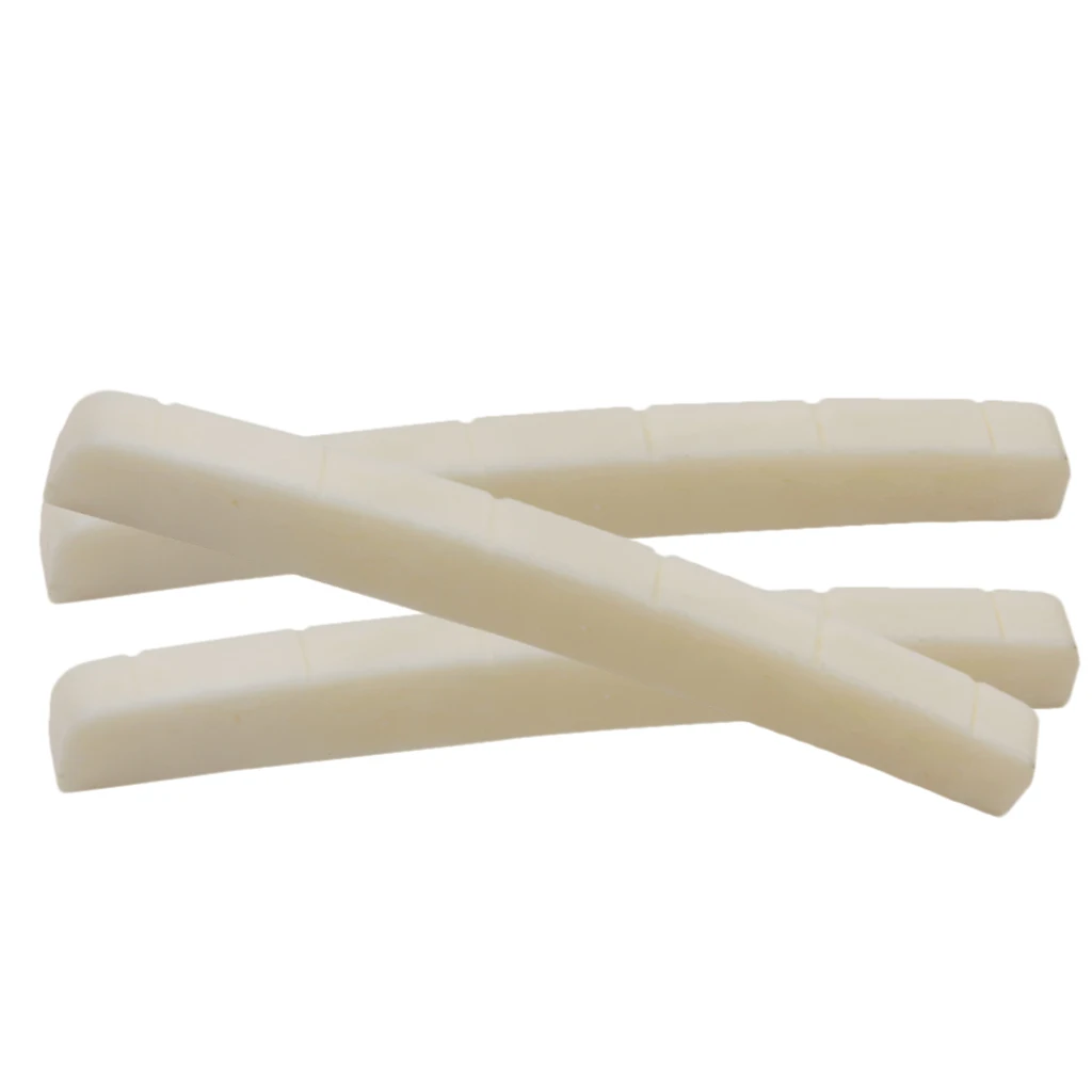 3x Buffalo Bone  Curved Slotted Bone Nut for Fender    Guitar