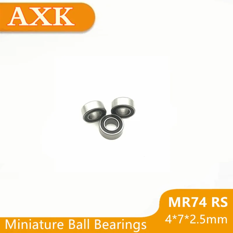 

2023 New Arrival Real Free Shipping High Quality 10pcs Mr74-2rs Abec-5 4*7*2.5 Mm Miniature Ball Bearings Mr74rs L740