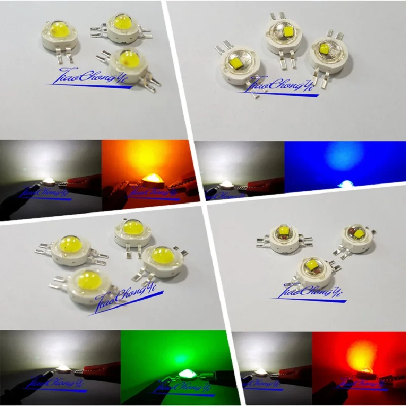 

2*3W Bicolor Double Color LED Red Green Blue Yellow White led cob chip Light Bead For DIY LED Car Light Lamp Flashlight