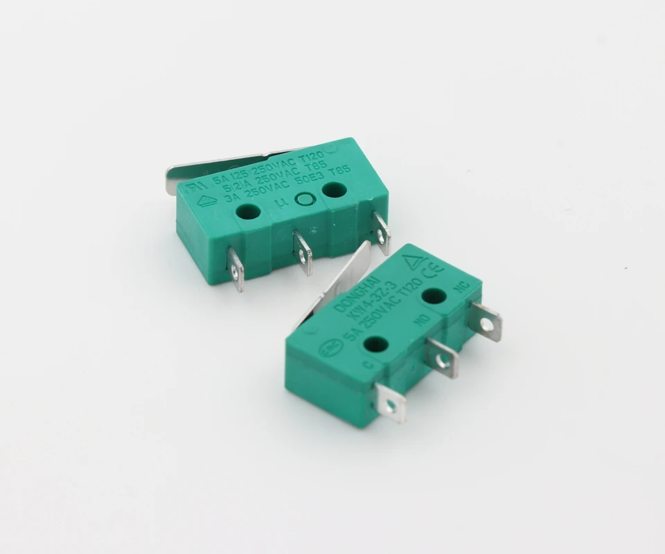 Free shipping! 2pcs/lot DONGHAI 3d printer accessories 5A 250VAC T120 CE KW4-3Z-3 straight handle micro switch limit switch