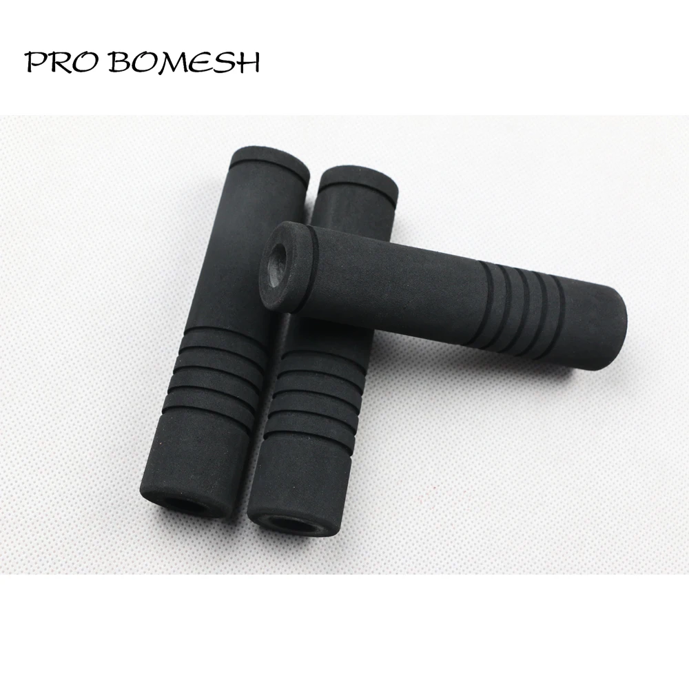 Pro Bomesh 4Pcs/Pack 12.5cm 16g Inner Diam 14.5mm EVA Rear Grip Split Grip Black DIY Fishing Rod Building Component Repair