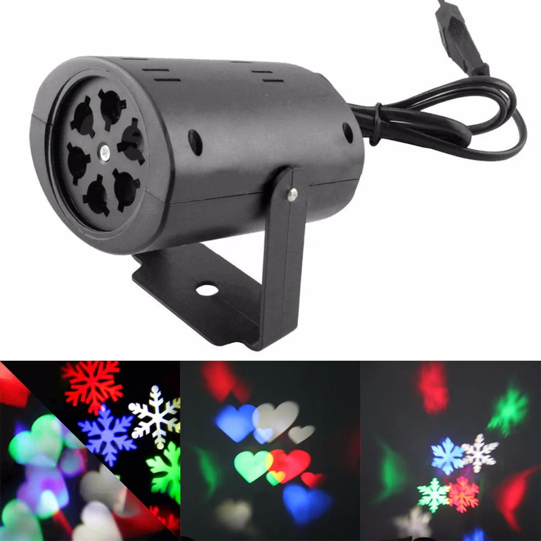 1set  Snowflake LED Laser Light Projector Landscape Xmas Garden Outdoor Moving Lamp