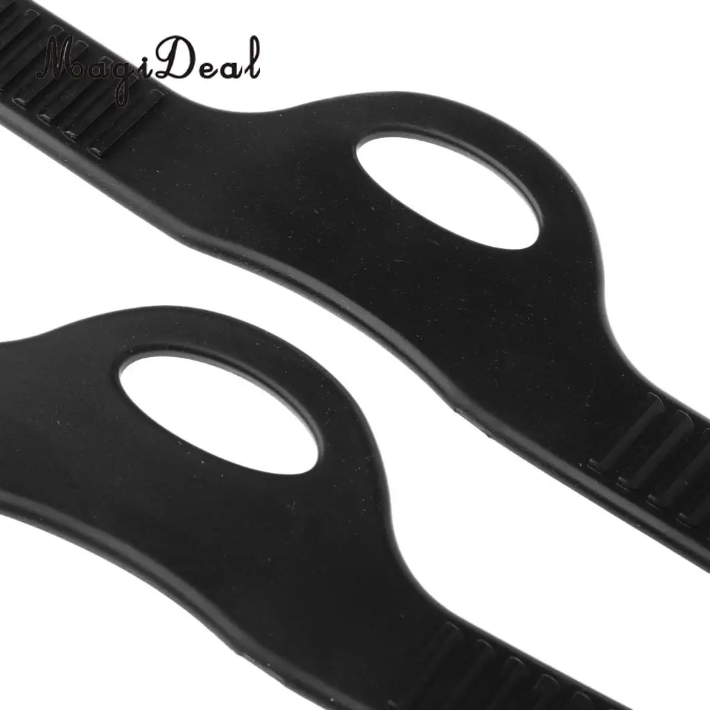 Durable Black Rubber Scuba Diving Snorkeling Swim Fin Strap Spare Replacement Accessories - S M L