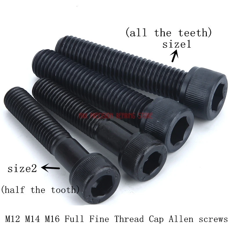 12.9 Grade M12 M14 M16x25/30/40/70 Carbon Steel Full Thread Cap High-strength Allen Screws Head Bolt Hexagon Socket Screw