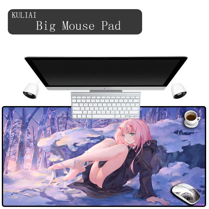 

XGZ Darling In The Franxx Girls Anime Mouse Pad Player Large Size Desk Mat Gaming Keyboard Laptop Apple Computer Mouse Pads
