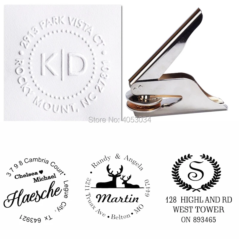 Custom Embossing Stamp /Personalized Heavy Duty Desk Embosser /Business logo stamp/Embossing Seal/wedding embosser