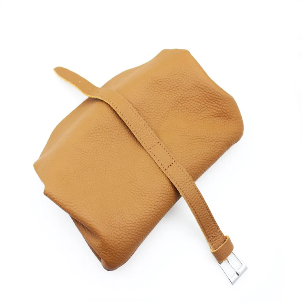 Soft Nature Solid 100% Real Leather Pipe Bag Purse Portable Travel Wood Tobacco Smoking Pipe Case/Pouch Smoking Tool Accessories