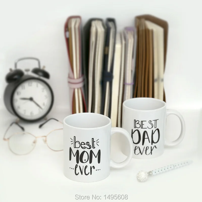 Best Mom Ever Coffee Mug - Mother's Day -Best Dad Ever ,Gift For Parent - Family Number Mugs- Coffee Mugs gifts for couples