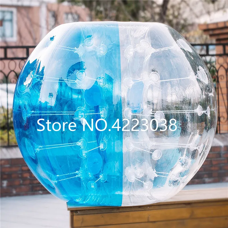 Free Shipping 1.2m 0.8mm TPU Inflatable Zorb Ball Bubble Soccer Ball Inflatable Human Hamster Ball Bumper Ball For Kids