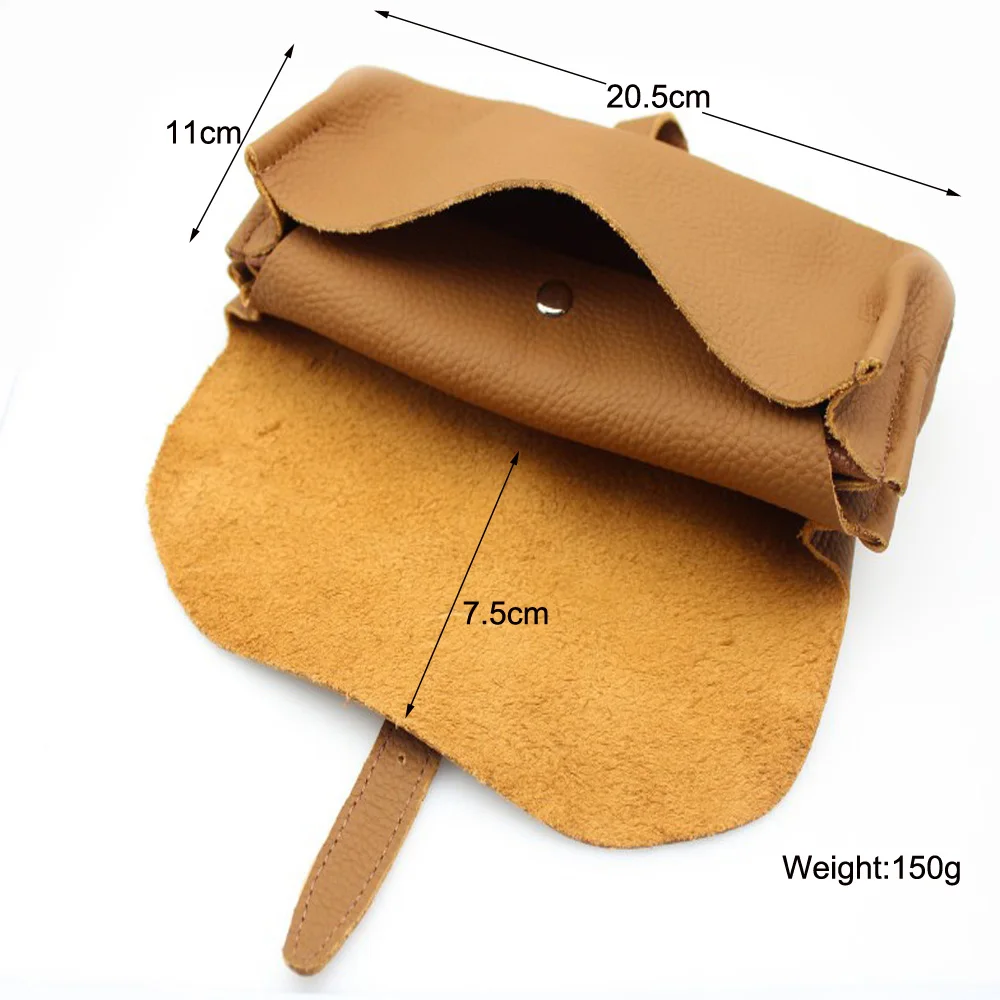 Soft Nature Solid 100% Real Leather Pipe Bag Purse Portable Travel Wood Tobacco Smoking Pipe Case/Pouch Smoking Tool Accessories