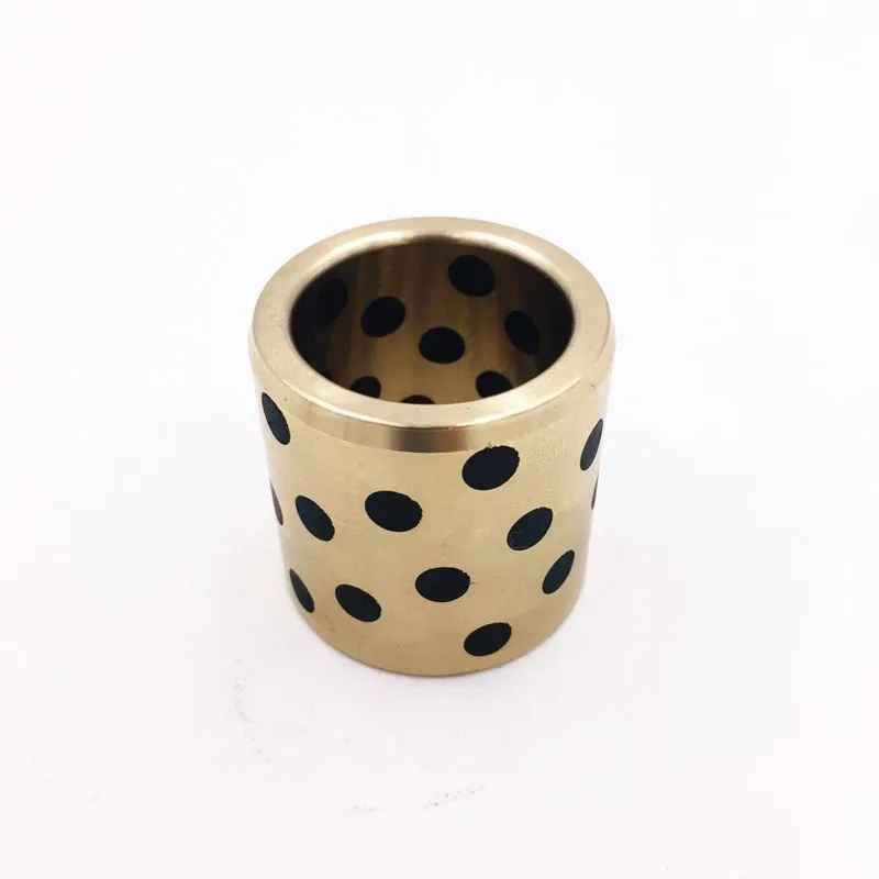 1pcs Graphite Copper Sleeve ID 6/8/10/12/14mm*OD10-20mm*Length 8-35mm Brass Bearing Bushing Oil Self-lubricating Bearing