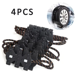 4 Pcs Car Snow Tire Chain Anti skid Belt Widened Vehicles Winter Non Slip Truck Auto Accessories Easy Installation