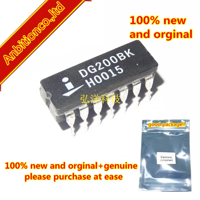 

5 шт., новинка 100%, оригинальный DG200ABK DG200BK, монолитный двойной SPST CMOS аналоговый переключатель dip в наличии