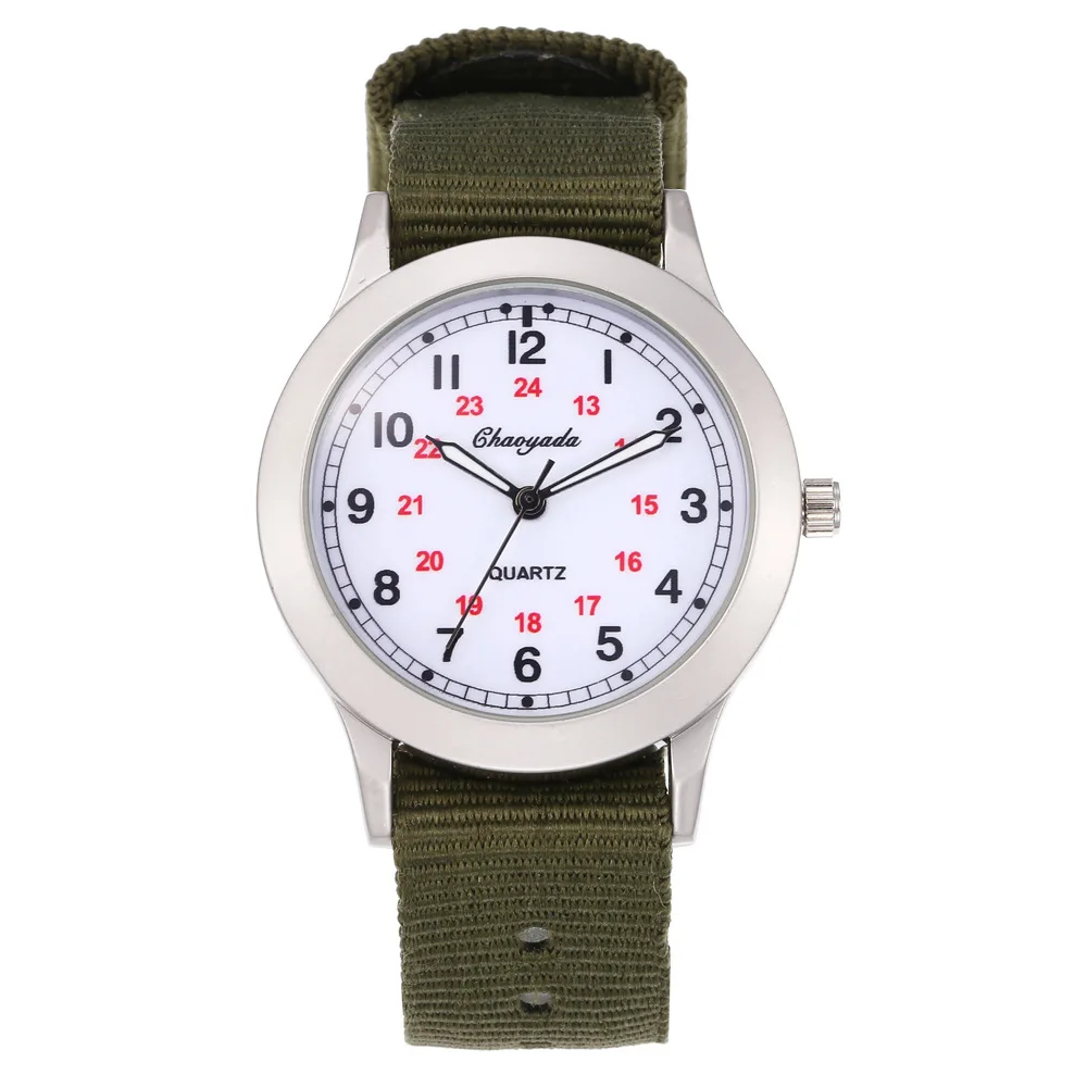 새로운 캔버스 어린이 소년 패션 시계 캐주얼 석영 조절 팔찌 선물 멋진 멋진 시계